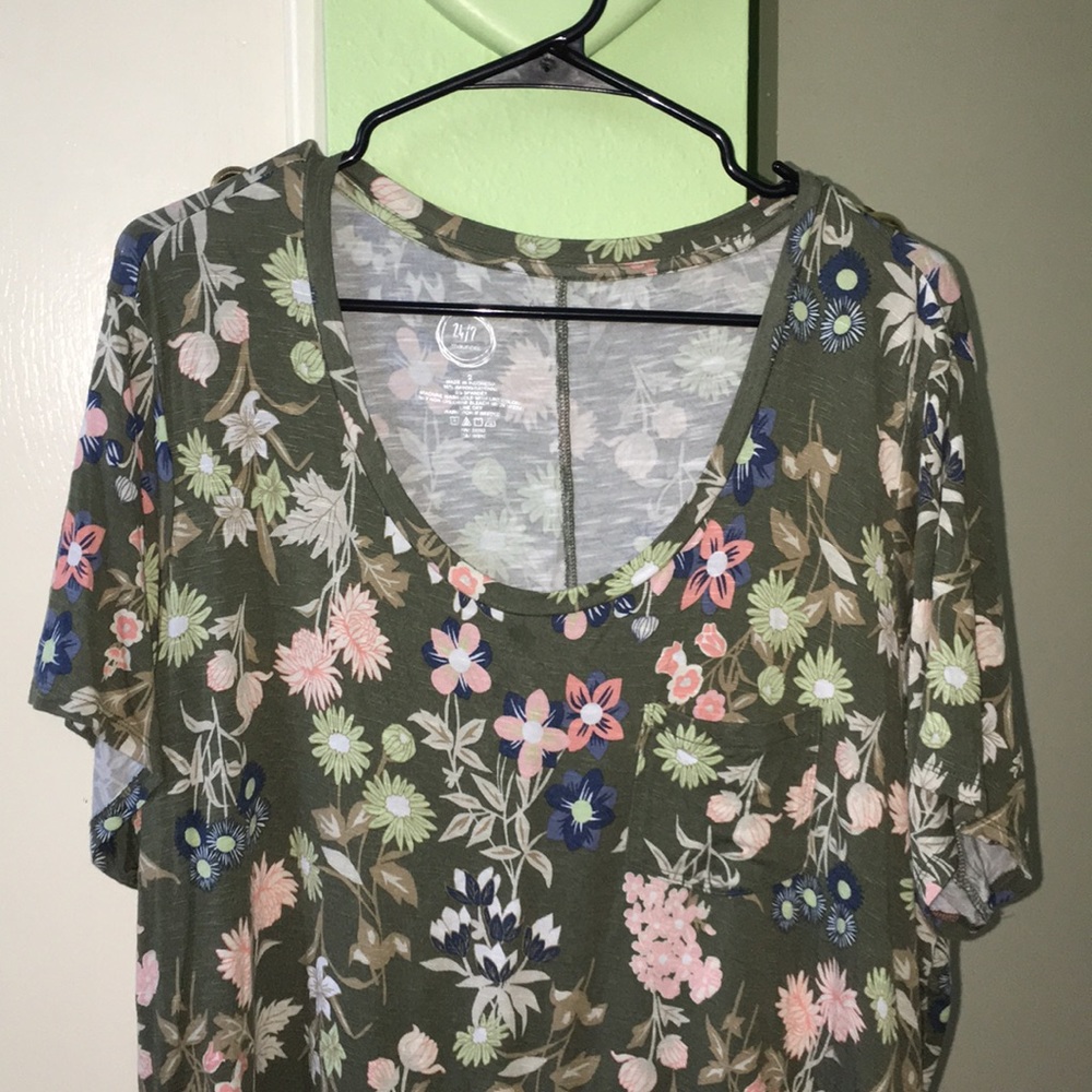 Olive green tee